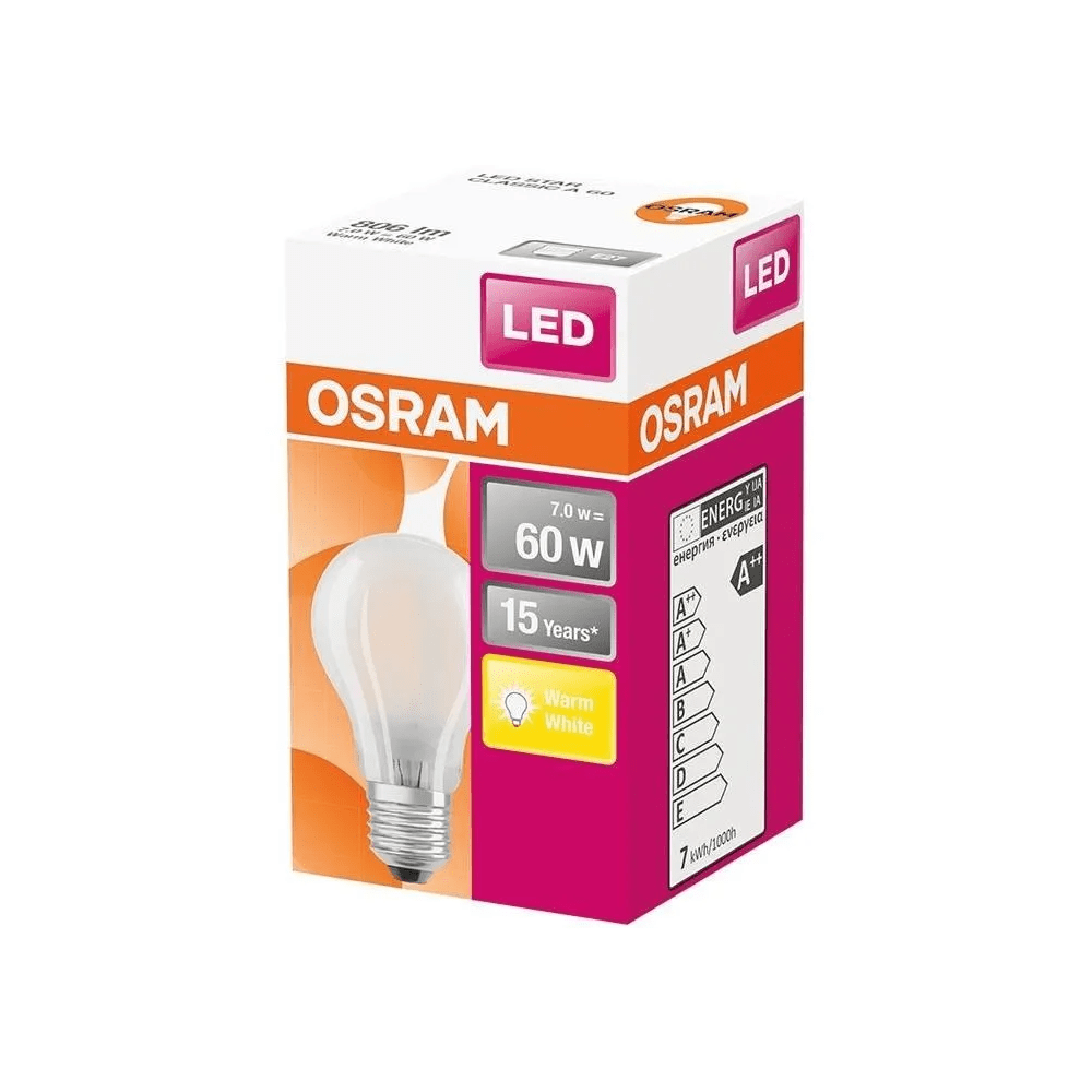 Lampe LED OSRAM B22 7w à 15w 2700K-6500K dépolie